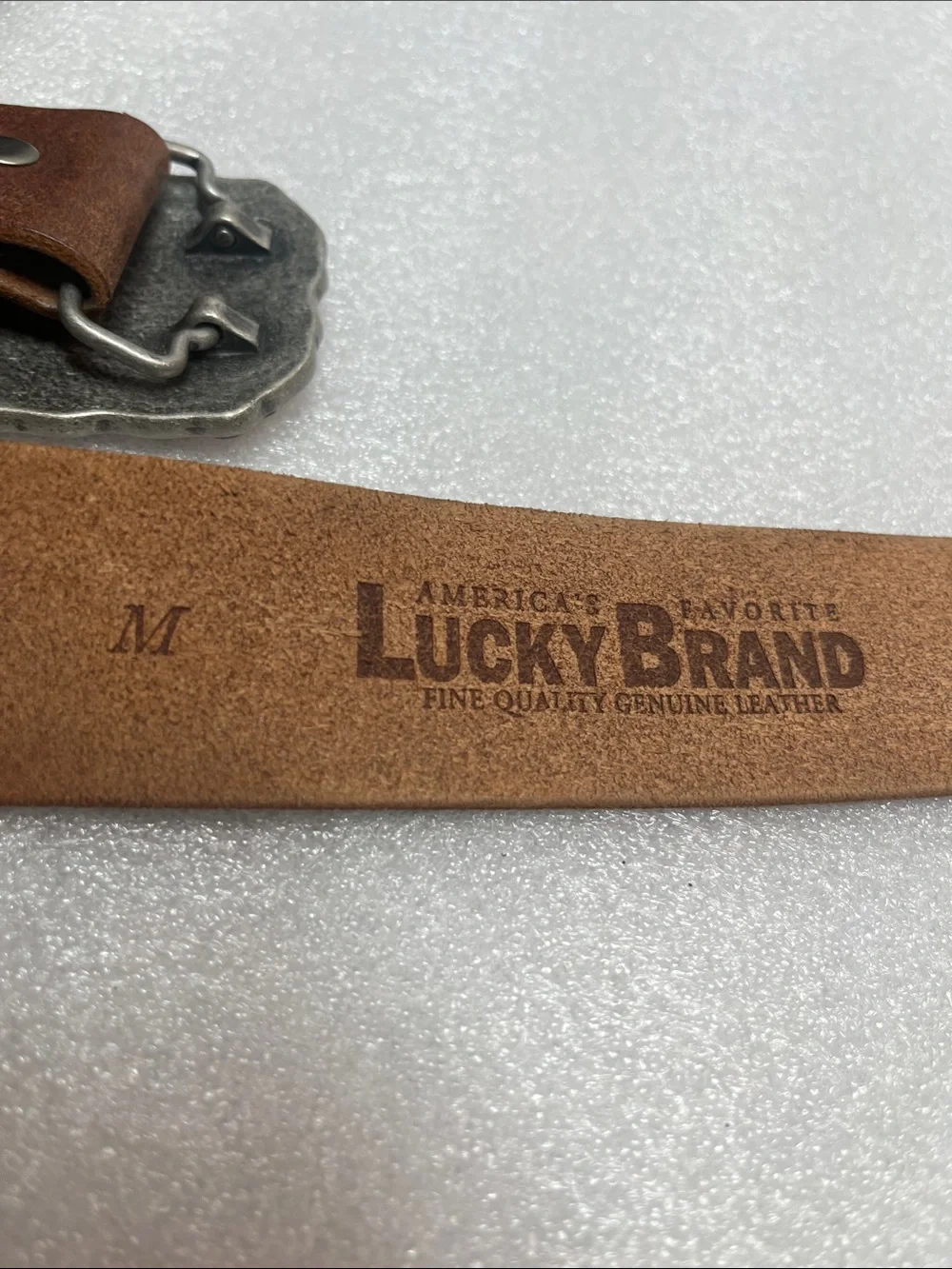 Lucky Brand Leather Belt Sz Medium - Picture 3 of 8